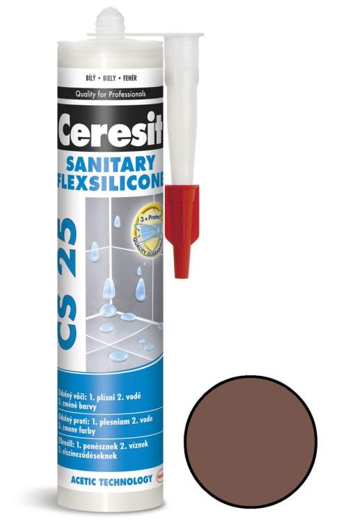 Silikon sanitární Ceresit CS25 brown 280 ml