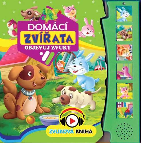 FONI Book Zvuková knížka Domácí zvírata Objevuj zvuky CZ verze 19x19,5cm