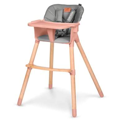 Lionelo jídelní židle KOEN 2v1 Barva: Pink Rose