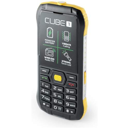CUBE1 X200 odolný tlačítkový telefon žlutý