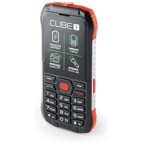 CUBE1 X200 odolný tlačítkový telefon červený