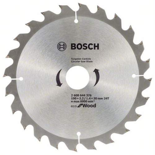 Bosch Pilový kotouč eco for wood 190x2,2/1,4x30mm 24t 2608644376