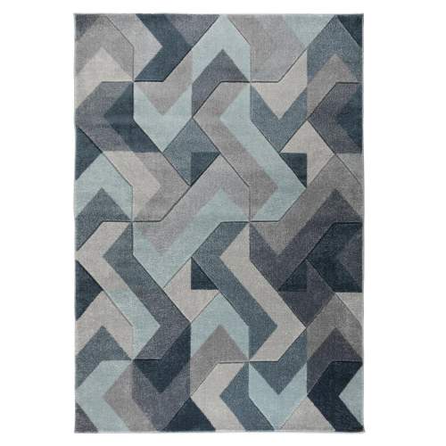 Modro-šedý koberec Flair Rugs Aurora