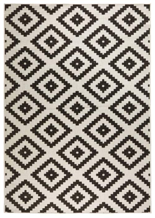 Černo-krémový venkovní koberec NORTHRUGS Malta, 120 x 170 cm