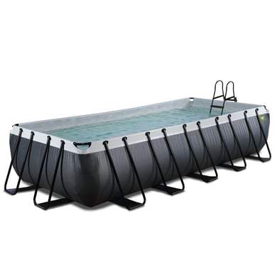 Bazén s filtrací Black Leather pool Exit Toys ocelová konstrukce 540*250*100 cm černý od 6 let