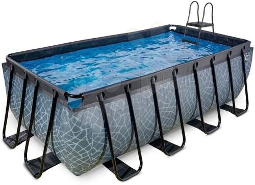 Rámový bazén EXIT 4x2x1,22 m (12V filtrační čerpadlo) - šedý