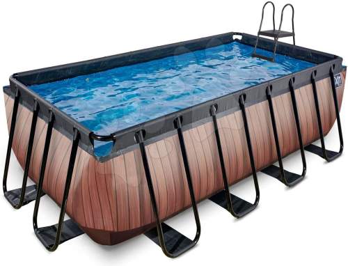 EXIT rámový bazén 4x2x1,22 m (12V filtrační čerpadlo)