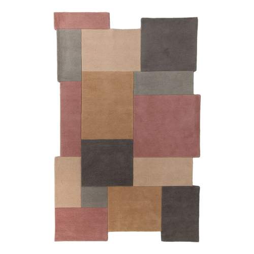 Flair Rugs koberce Ručně všívaný kusový koberec Abstract Collage Pastel - 120x180 cm Vícebarevná, Velké (190x270 cm a větší), Bavlna