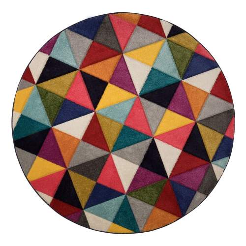 Flair Rugs koberce Kusový koberec Spectrum Samba Multi - 160x160 (průměr) kruh cm Vícebarevná, Velké (190x270 cm a větší), Syntetický (umělý)