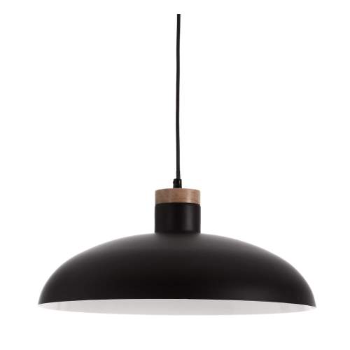 Černé kovové závěsné světlo Kave Home Gotram 38 cm