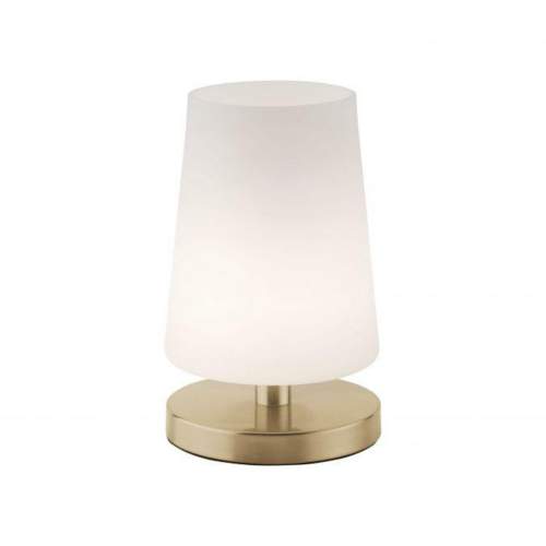 SONJA LED stolní lampa v matné mosazi s decentním podlouhlým stínítkem na lampu 3000K - PAUL NEUHAUS