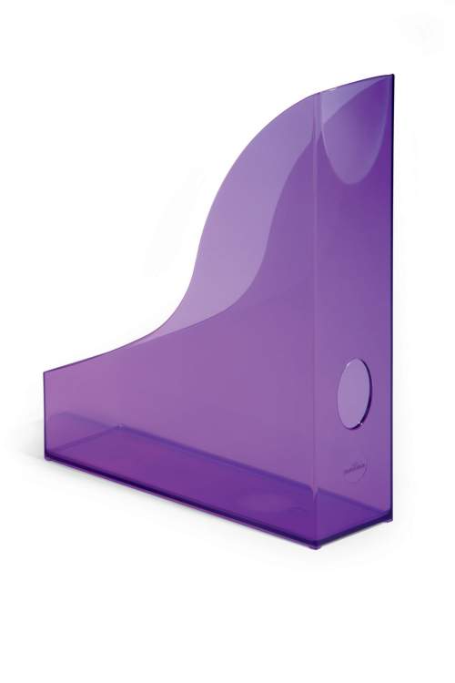 Durable Basic - plastový stojan na katalogy - 70 mm, transparentní fialová