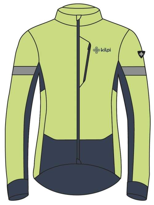Kilpi VELOVER-M Pánská cyklistická softshellová bunda SM0124KI Zelená XL