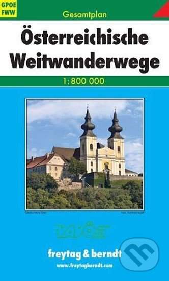 Österreichische Wei Gesamtplan 1:800 000/Rakouské dálkové turistické trasy - freytag&berndt