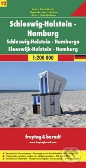 Schleswig-Holstein, Hamburg/Šlesvicko-Holštýnsko, Hamburk 1:200T/automapa - freytag&berndt