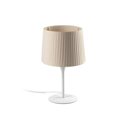 SAMBA bílá/skládaná béžová mini stolní lampa - FARO