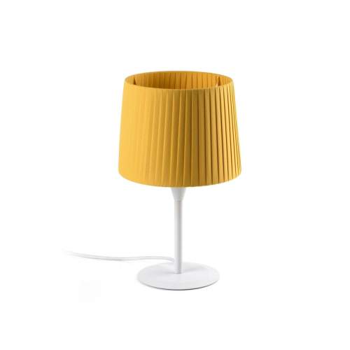 SAMBA bílá/skládaná žlutá mini stolní lampa - FARO