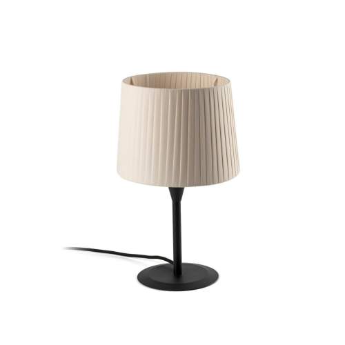 SAMBA černá/skládaná béžová mini stolní lampa - FARO