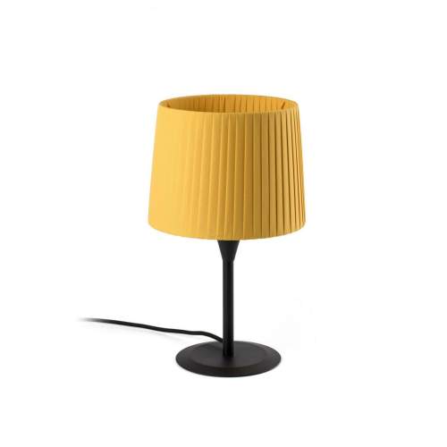 SAMBA černá/skládaná žlutá mini stolní lampa - FARO