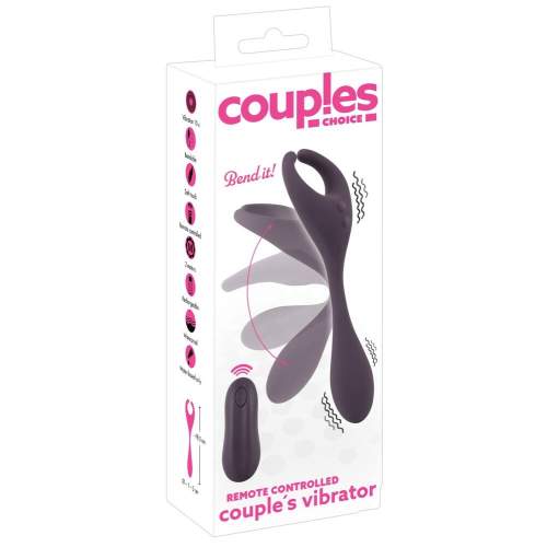 Couples Choice - rechargeable, radio two-motor vibrator (purple)