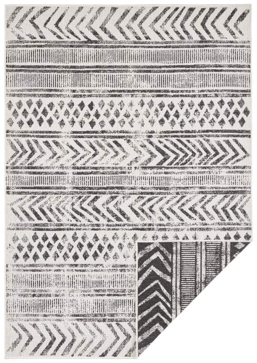 Černo-krémový venkovní koberec NORTHRUGS Biri, 80 x 150 cm