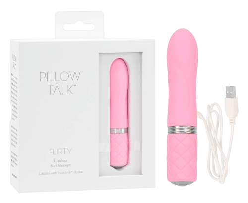 Pillow Talk Flirty - nabíjecí tyčový vibrátor (růžový)