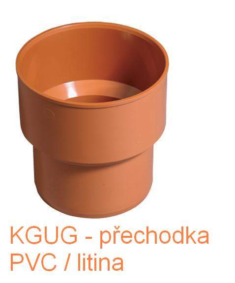 KGUG-kanalizační přechodka 125 litina/PVC