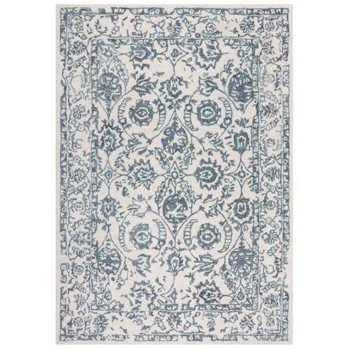 Bílý/modrý vlněný koberec 230x160 cm Yasmin - Flair Rugs