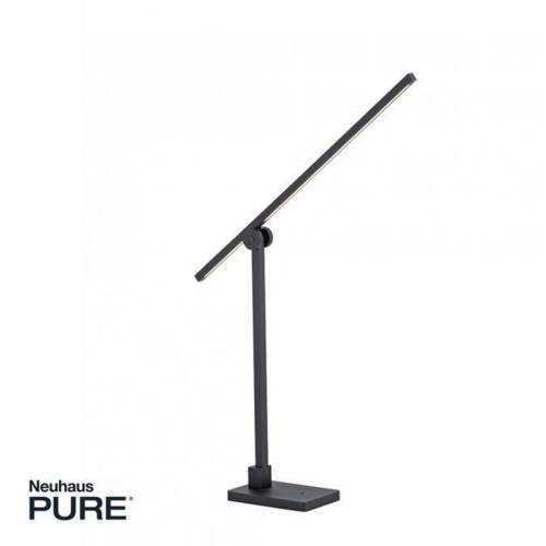 PURE GRAFO LED stolní lampa, černá, nastavitelná, stmívatelná 3000K - PAUL NEUHAUS