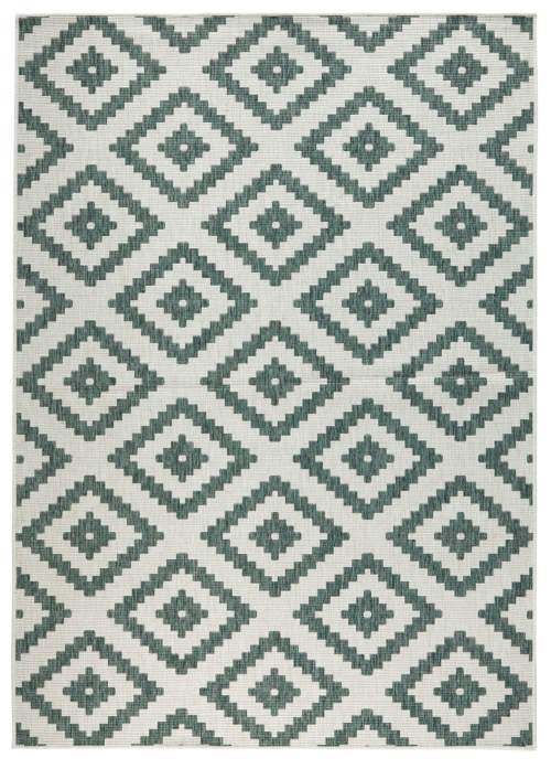 Zeleno-krémový venkovní koberec NORTHRUGS Malta, 120 x 170 cm