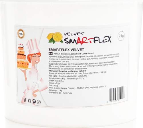 Smartflex Velvet Citron 7 kg (Potahovací a modelovací hmota na dorty)