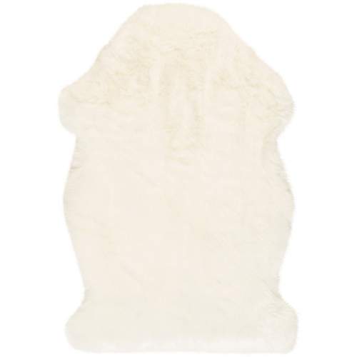 Obsession koberce Kusový koberec Samba 495 Ivory (tvar kožešiny) - 55x85 tvar kožešiny cm Bílá, Malé (80x150 cm a menší), Syntetický (umělý)