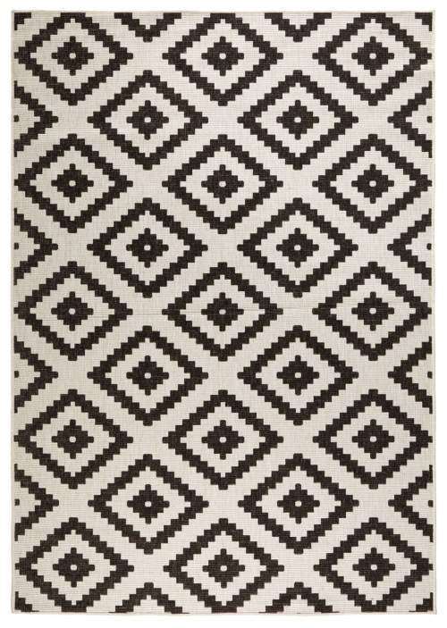 NORTHRUGS - Hanse Home koberce Kusový koberec Twin-Wendeteppiche 103129 schwarz creme - 80x150 cm Béžová, Velké (190x270 cm a větší), Syntetický (umělý)