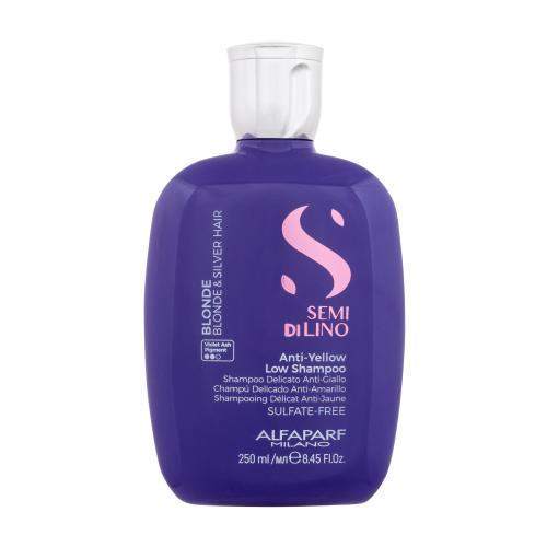 ALFAPARF MILANO Semi Di Lino Anti-Yellow Low Shampoo 250 ml neutralizační šampon pro blond vlasy pro ženy
