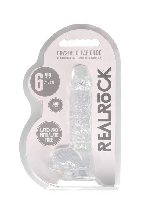 REALROCK průsvitné realistické dildo vodočisté 15cm