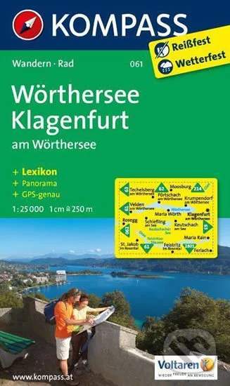 Wörthersee, Klagenfurt  - mapa Kompass č. 061 - 1:25 000