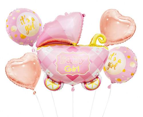 Godan Sada foliových balonků Baby Girl - 5 ks