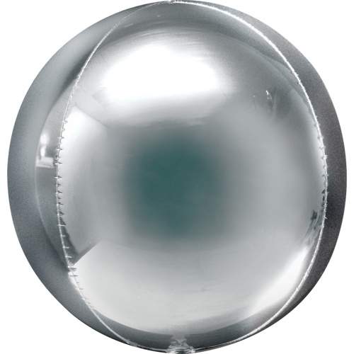 Amscan Foliový balonek jumbo koule Orbz XL stříbrný 53 cm