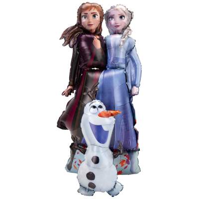 Amscan Chodící balonek Elsa, Anna a Olaf 68 x 147 cm - Frozen 2