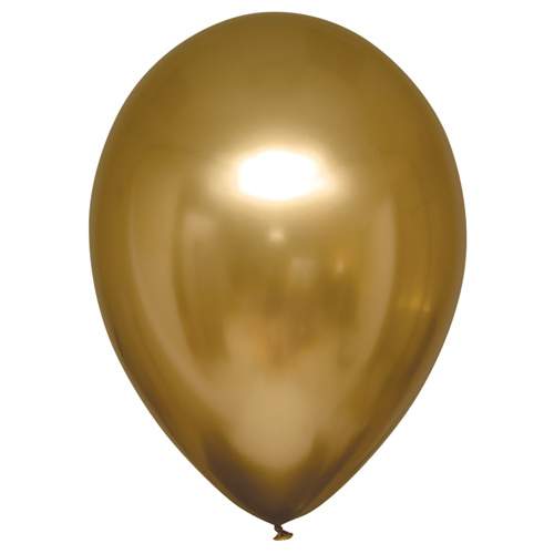 Everts Balloons Dekorační chromový balonek Zlatý 13 cm - 100 ks - CH07