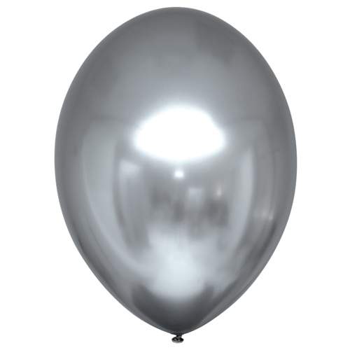 Everts Balloons Dekorační chromový balonek Stříbrný 30 cm - 50 ks - CH08