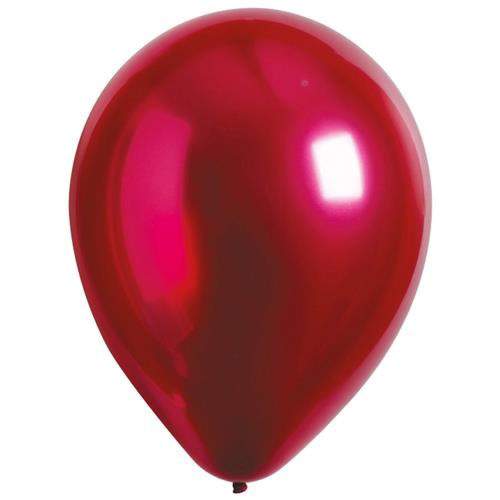 Everts Balloons Dekorační chromový balonek Červený 30 cm - 50 ks - CH04