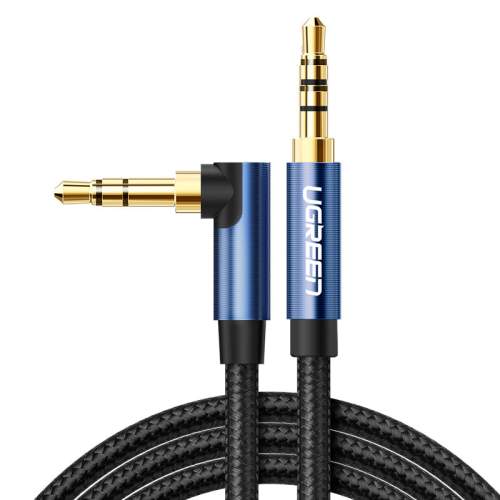 Ugreen audio kabel AUX šikmý minijack 3,5 mm 2 m modrý (AV112)