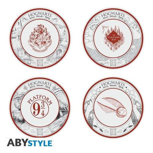 ABYstyle Harry Potter - Porcelánové talíře sada 4 ks