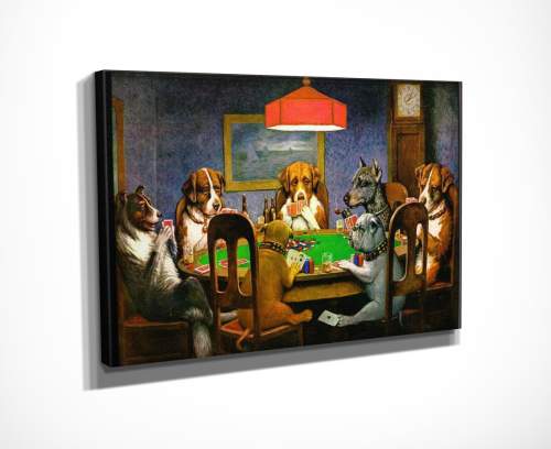 Wallity Reprodukce Poker Game 30x40 cm