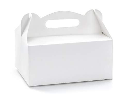 Party Deco Krabička na výslužku bílá 19 x 14 x 9 cm - 10 ks