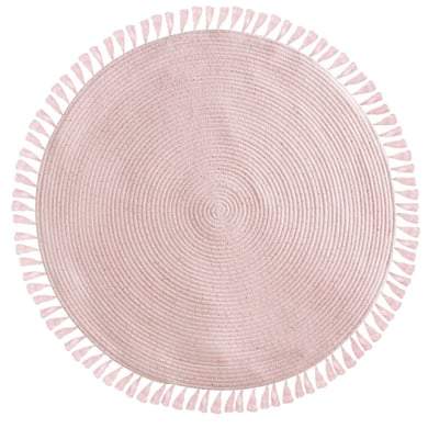 Atmosphera Kulatý růžový koberec s třásněmi PINK 90 cm