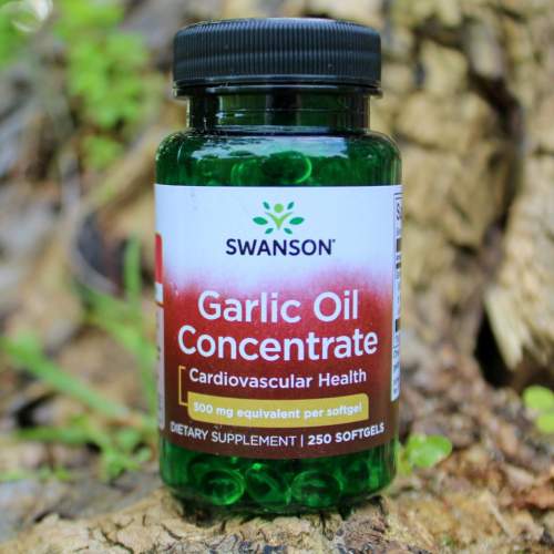 Swanson Garlic Oil 250 ks, gelové tablety, 500 mg