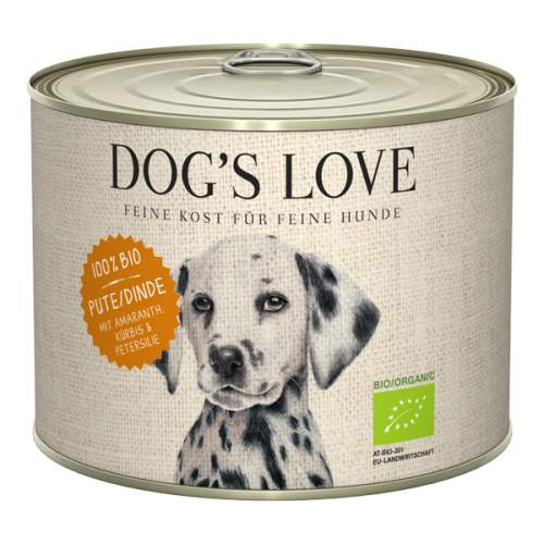 Dog's Love Bio krůtí maso s amarantem, dýní a petrželkou 6 × 200 g