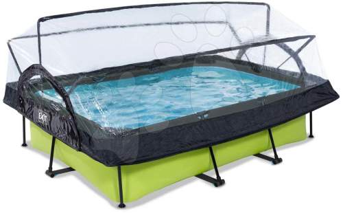 EXIT Limetkový bazén 220x150x65cm s filtračním čerpadlem a kupolí - zelený